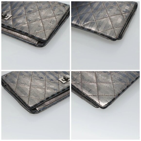 CHANEL 2.55 Matelasse Long Wallet Leather Silver CC - Picture 16 of 16